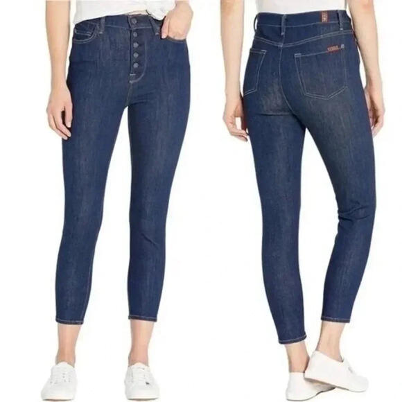 7 For All Mankind Aubrey Super High Rise Button Fly Skinny Jeans 28 - Picture 1 of 6